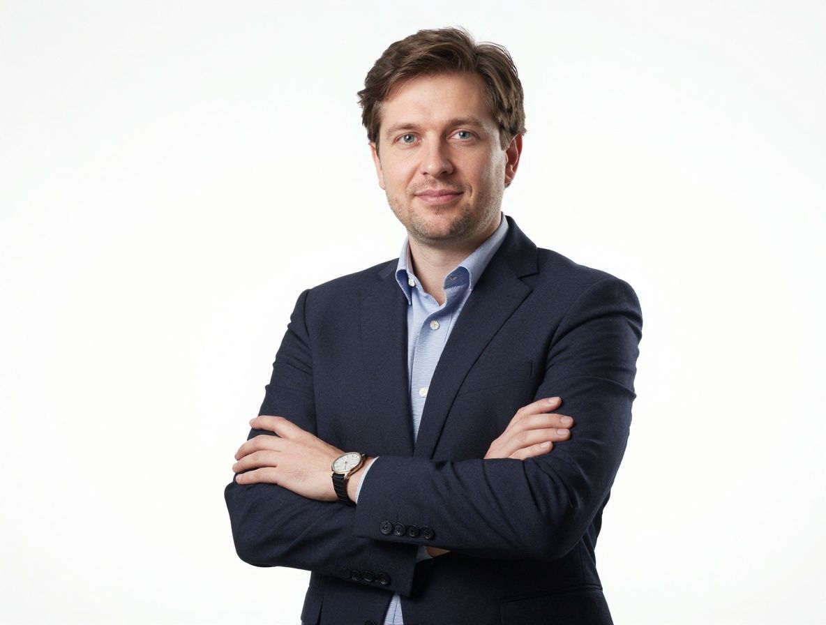 Серик Ахметов — специалист по потоковой обработке данных, деловое фото на белом фоне